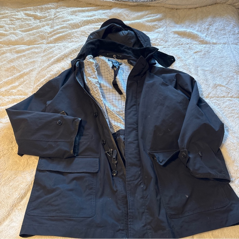 Polo Ralph Lauren Men's Black Hooded Jacket XL vintage chore coat